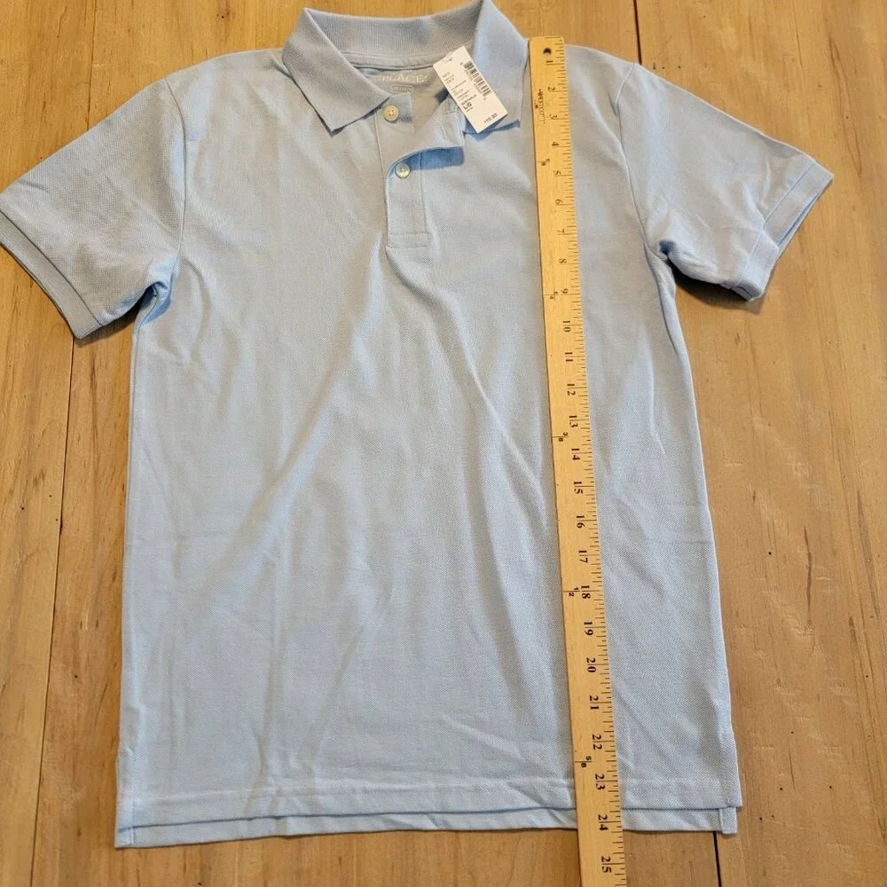The Childrens Place Boys‎ Light Blue Short Sleeve Polo Size L 10/12 NWT